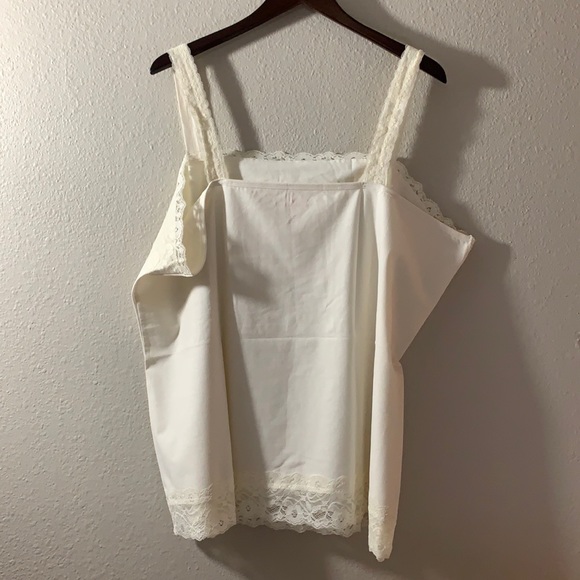 Women’s Within Cami Sz 2X women’s plus Size ivory cotton stretch lace trim boho - Picture 5 of 12